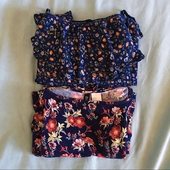 F21 & Divided Off-the-shoulder Floral Dresses - Picture 1 of 6